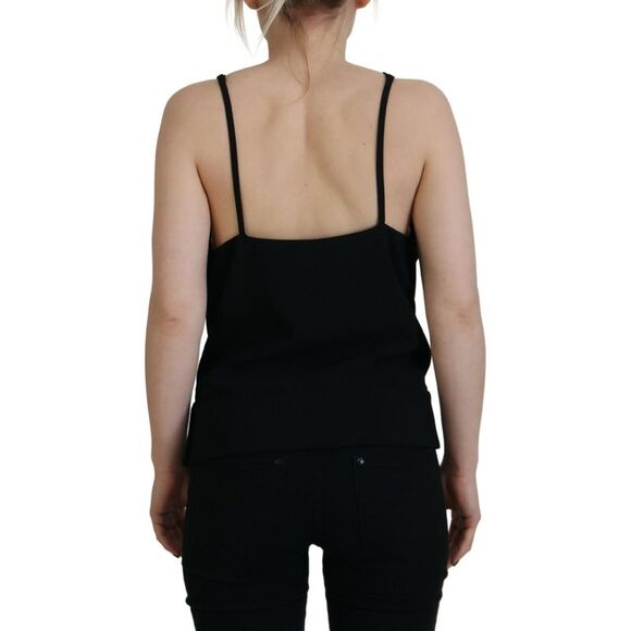 Dsquared² Black Embellished Deep V-neck Sleeveless Tank Women's Top (Pre-Owned) - Picture 3 of 5